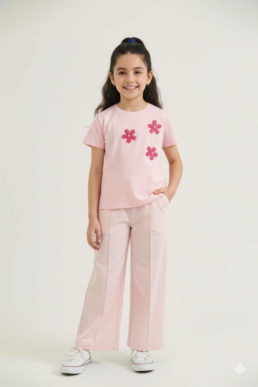 Pink T-Shirt Model Shot