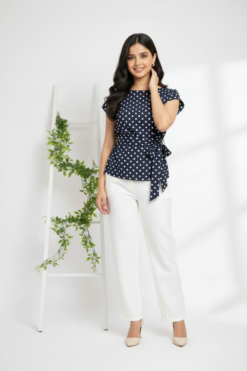 Polka Dot Coord Front Relaxed