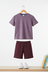 Purple Wavy Coord Set - Eye-catching Product Shot