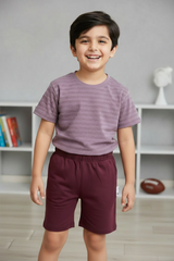 Purple Wavy Set - Untucked Model Shot