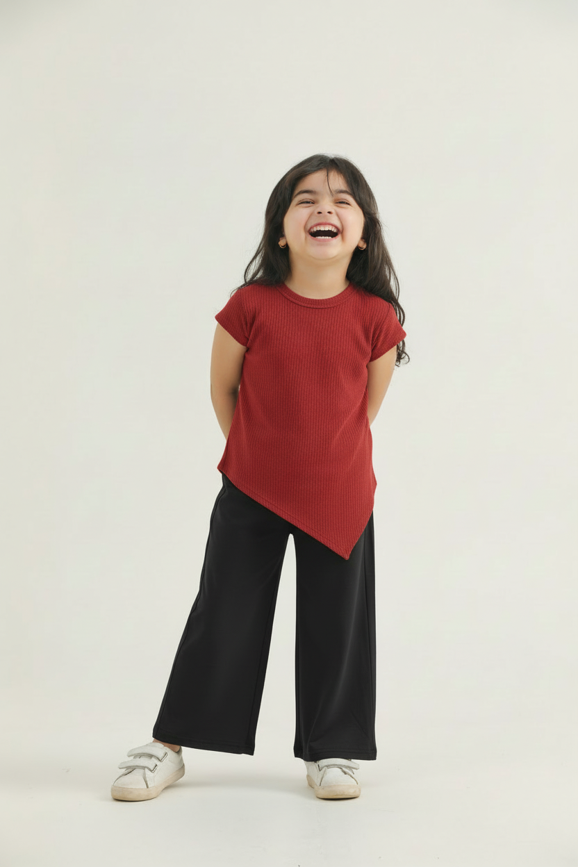 Rust Red Top - Girl Model