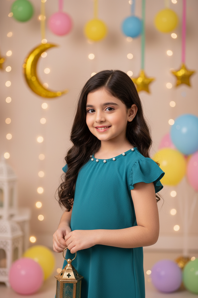 Teal Pearl Top - Eid Festival