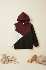 Tri-Color Colorblock Kids Hoodie – Premium Studio Variation 2