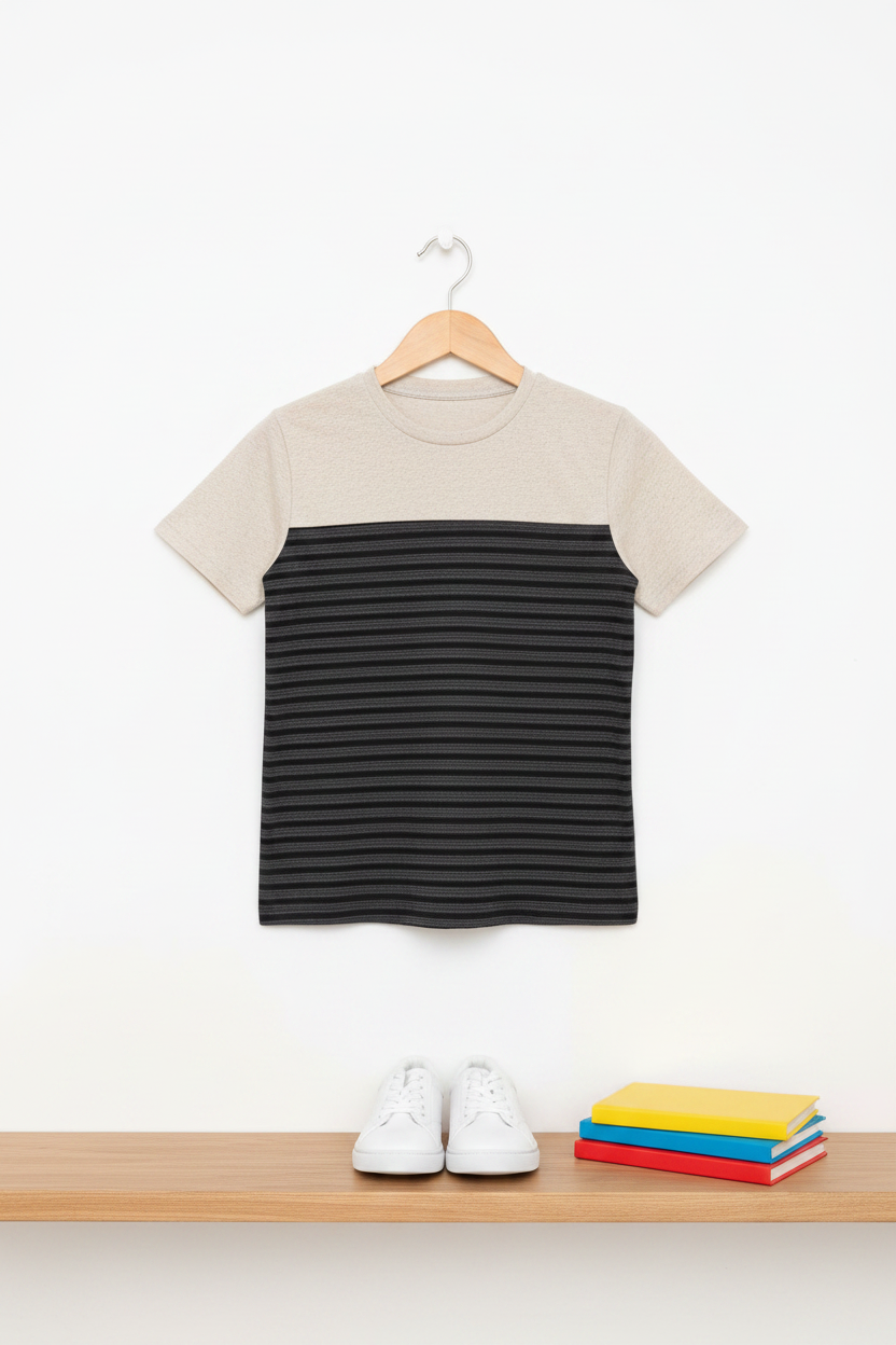 Two-Tone Colour Block Tee - Product Shot